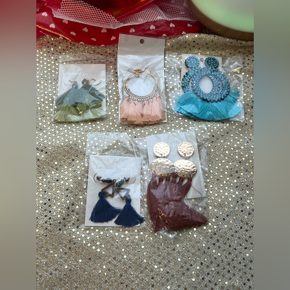 Colorful Tassel Earrings Set for Kids